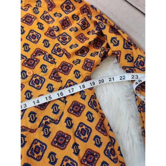 Passports Women Multicolor Geometric Cotton Long Sleeve Button Down Shirt Size S - Picture 4 of 5